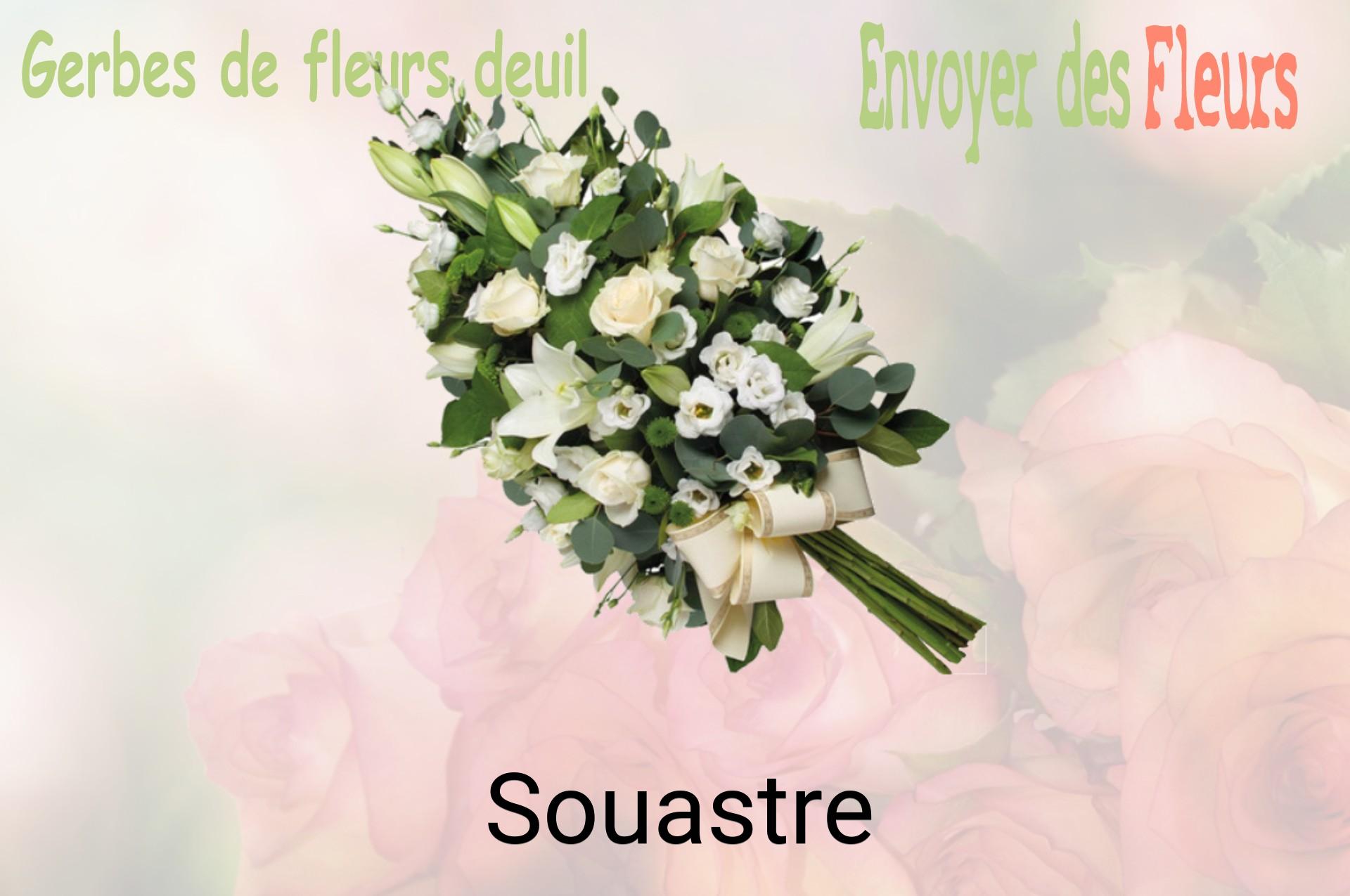 Gerbe de fleurs de deuil livrée à Souastre